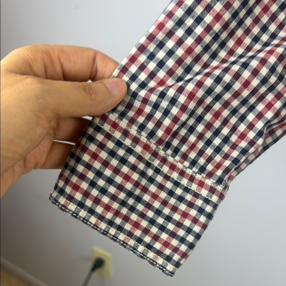 Fat Face Red and Blue Plaid Casual Buttoned Down Slim Fit Men's Shirt Size Large - Picture 5 of 12